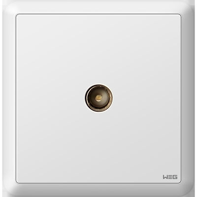 Silver alloy 37mm W2ATV Wall Mounted Plug Socket